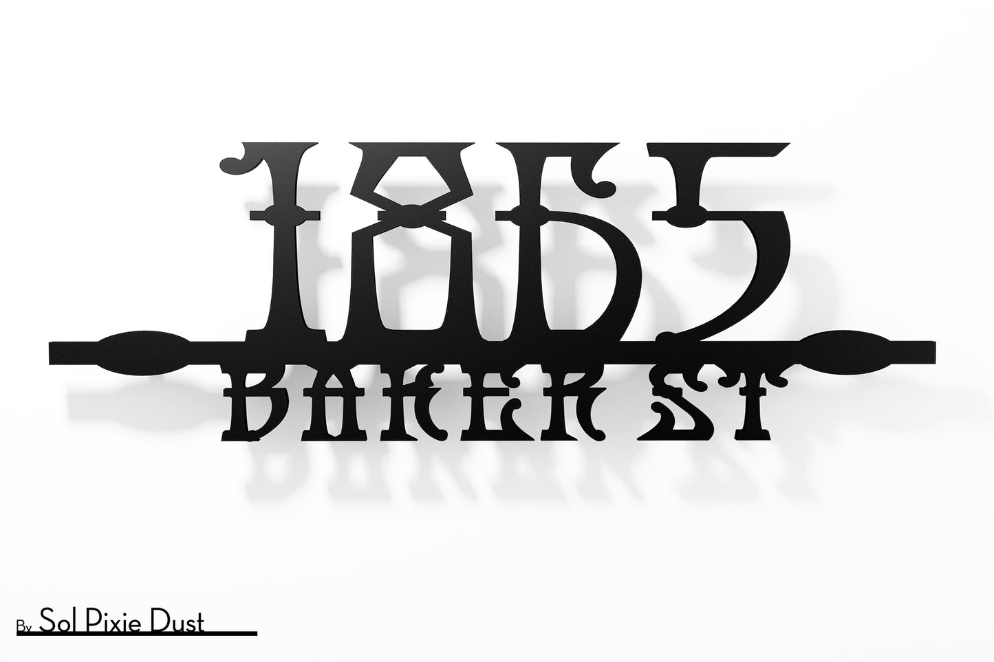 Underline House Numbers - LED Sign ( Font Options )