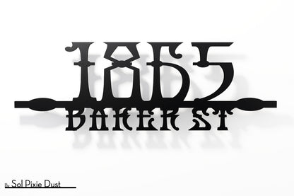 Underline House Numbers - LED Sign ( Font Options )