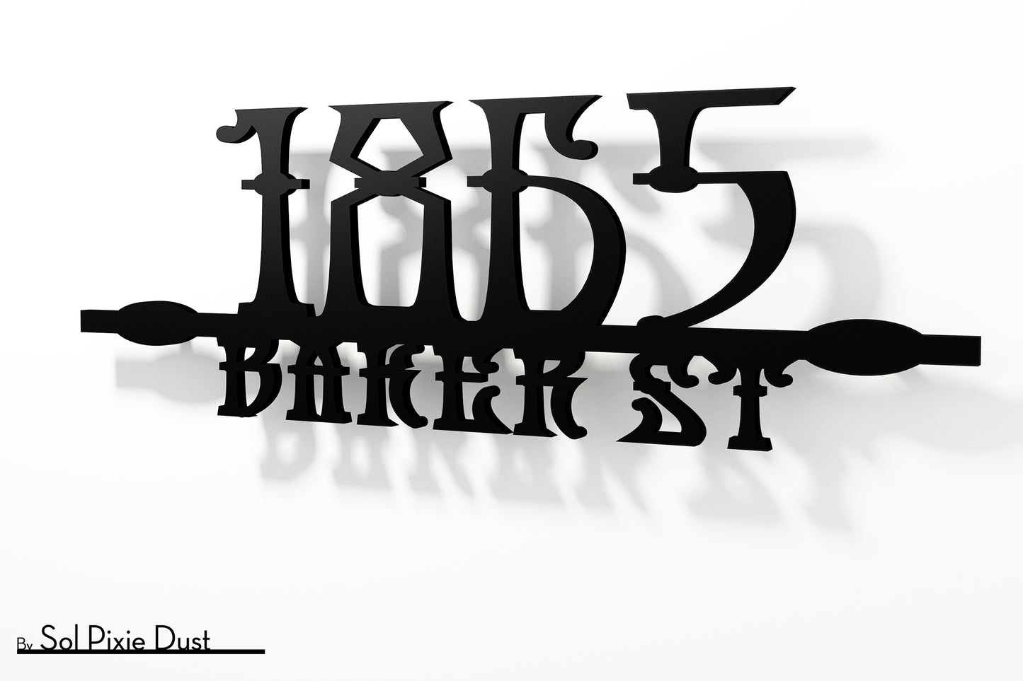 Underline House Numbers - LED Sign ( Font Options )
