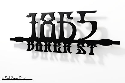 Underline House Numbers - LED Sign ( Font Options )