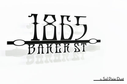 Underline House Numbers - LED Sign ( Font Options )