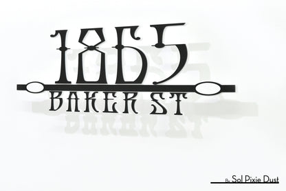 Underline House Numbers - LED Sign ( Font Options )