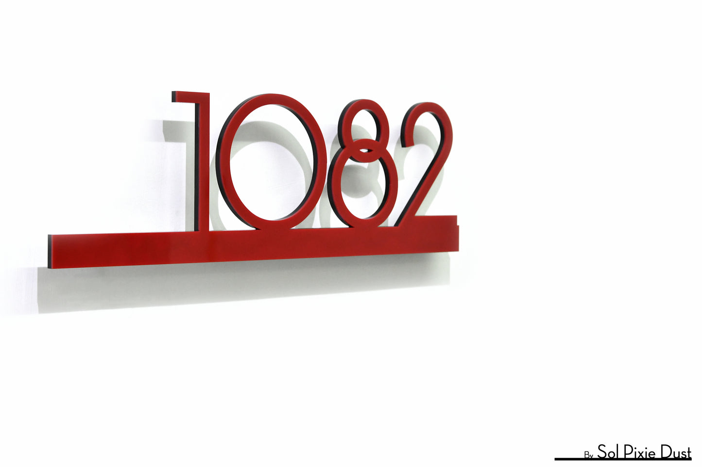 Underline House Numbers - LED Sign ( Font Options )