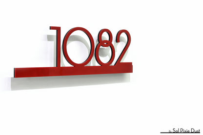 Underline House Numbers - LED Sign ( Font Options )