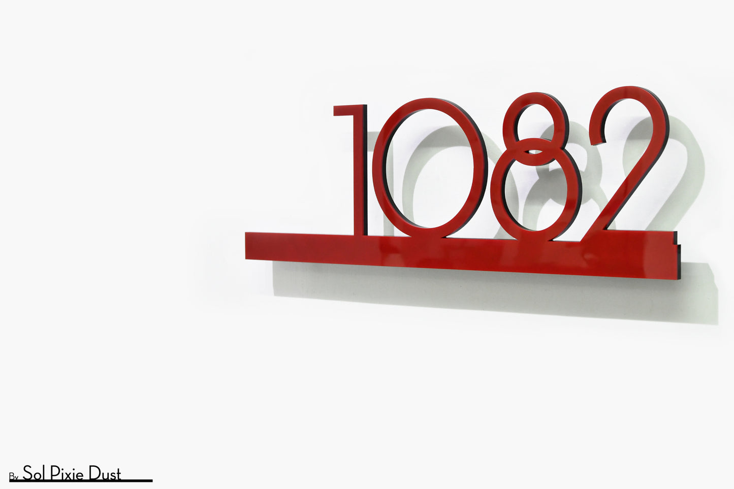 Underline House Numbers - LED Sign ( Font Options )