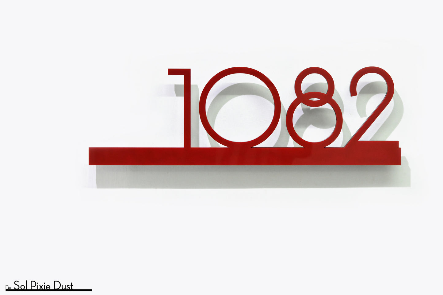 Underline House Numbers - LED Sign ( Font Options )
