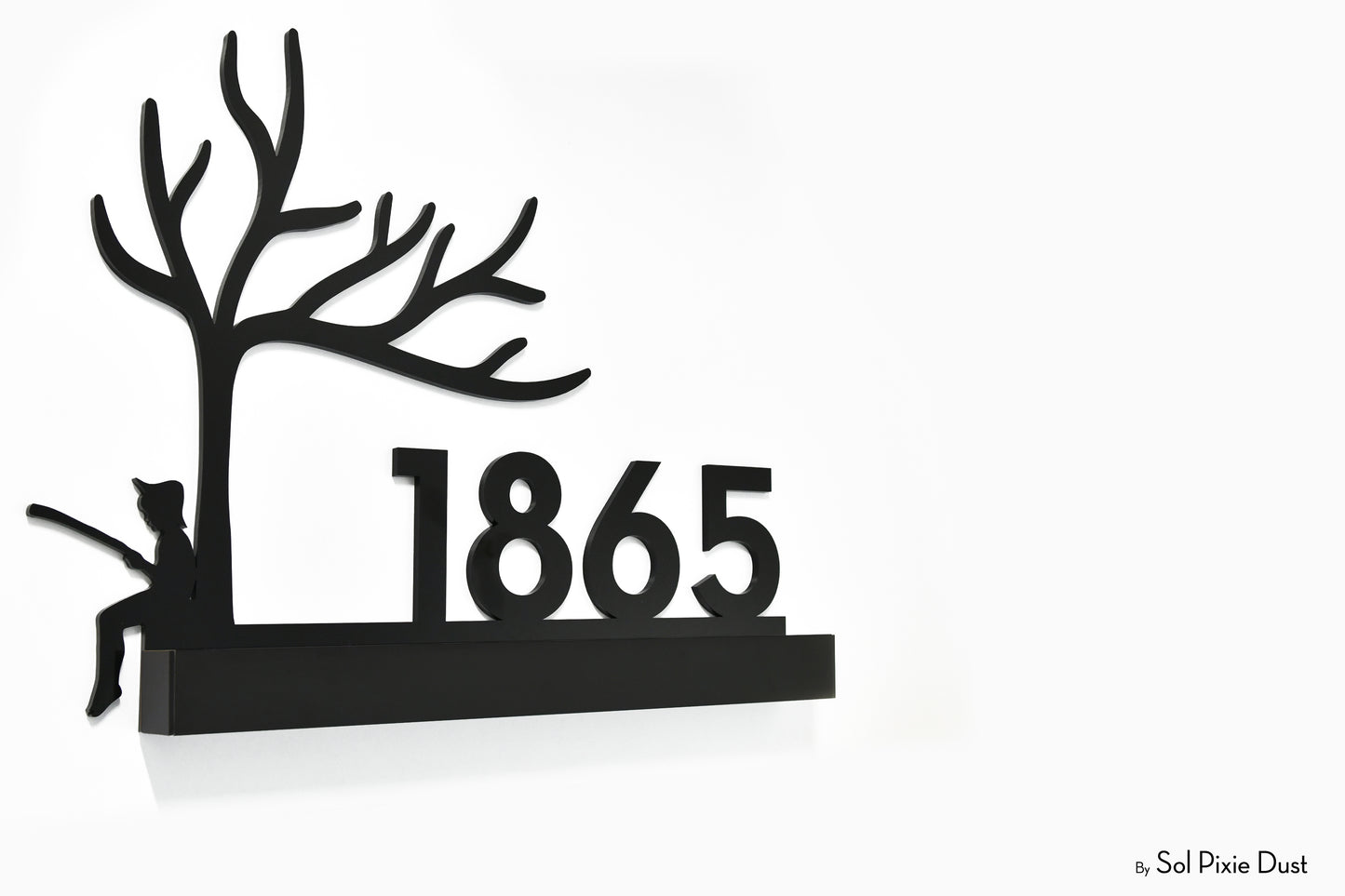 Underline African Teak Iroko or Hollow Aluminum Address Plaque - LED Signs