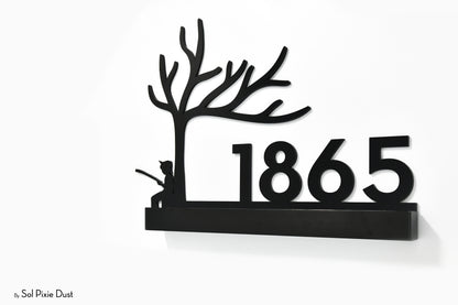 Underline African Teak Iroko or Hollow Aluminum Address Plaque - LED Signs