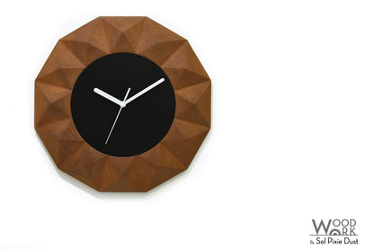 3D Vergina Sun Wooden Wall Clock