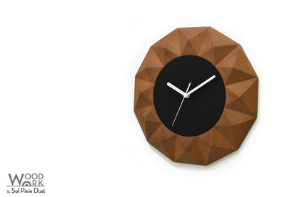 3D Vergina Sun Wooden Wall Clock
