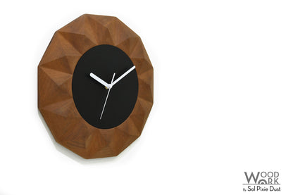 3D Vergina Sun Wooden Wall Clock