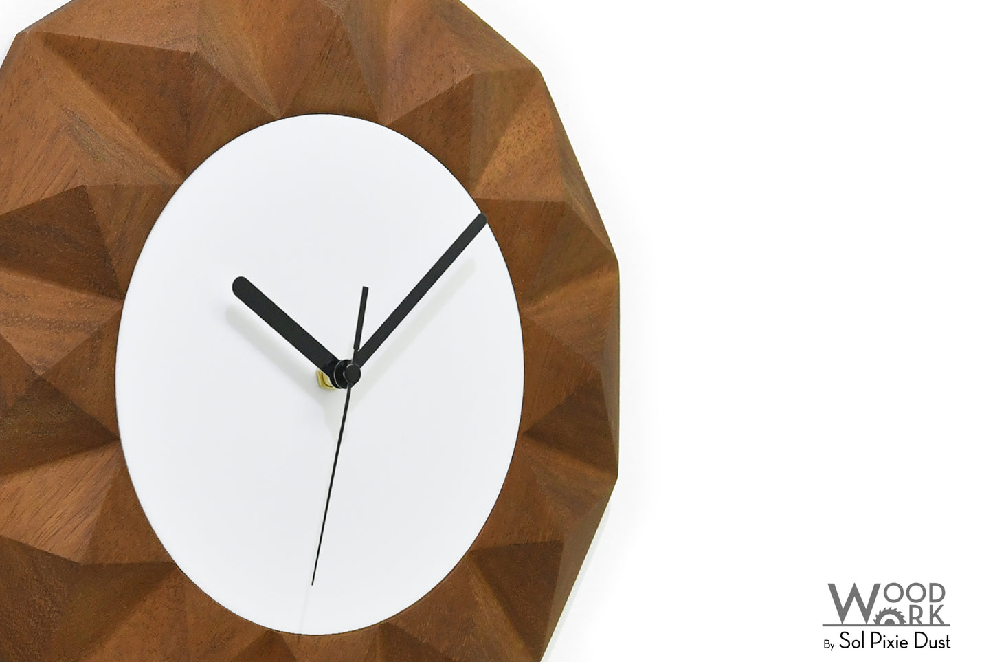 3D Vergina Sun Wooden Wall Clock