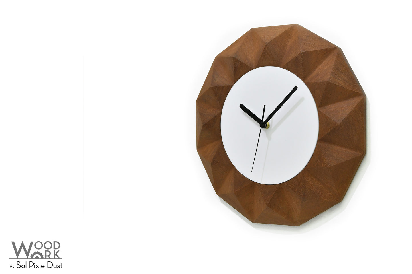 3D Vergina Sun Wooden Wall Clock