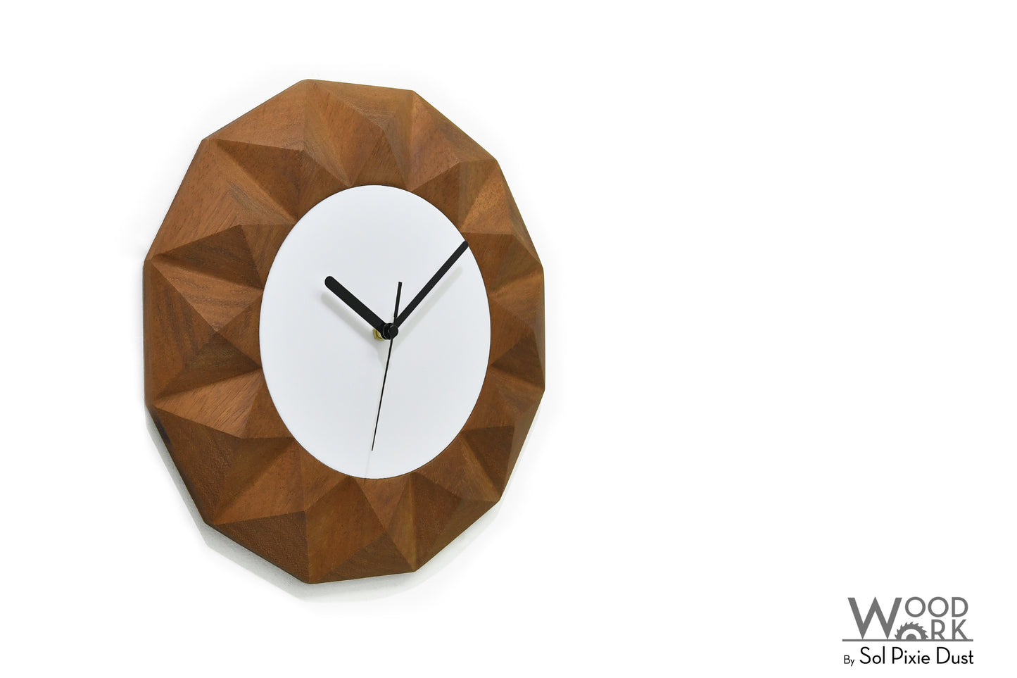 3D Vergina Sun Wooden Wall Clock