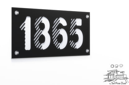 Acrylic Address Plaque - Signs ( Font Options )