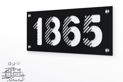 Acrylic Address Plaque - Signs ( Font Options )