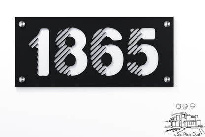Acrylic Address Plaque - Signs ( Font Options )