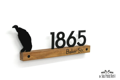 Underline African Teak Iroko or Hollow Aluminum Address Plaque - LED Signs