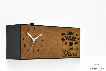 Alarm Clocks - Laser Engraved No Ticking - Table Desk Clock