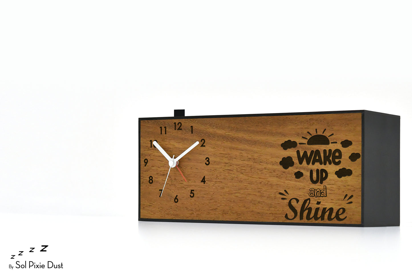 Alarm Clocks - Laser Engraved No Ticking - Table Desk Clock