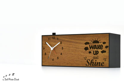 Alarm Clocks - Laser Engraved No Ticking - Table Desk Clock