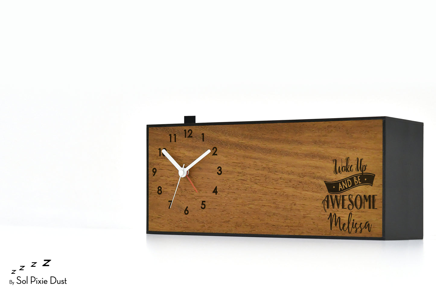 Alarm Clocks - Laser Engraved No Ticking - Table Desk Clock