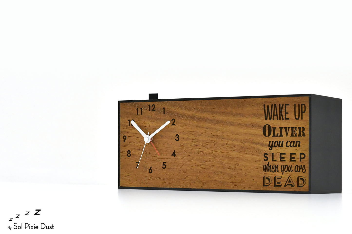 Alarm Clocks - Laser Engraved No Ticking - Table Desk Clock