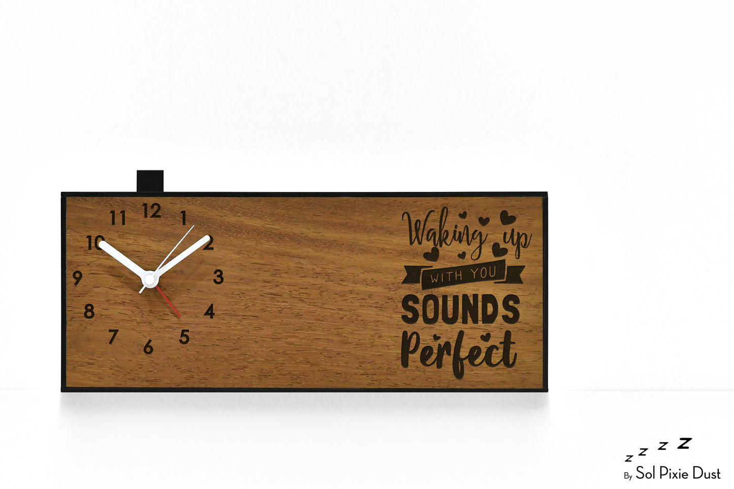 Alarm Clocks - Laser Engraved No Ticking - Table Desk Clock