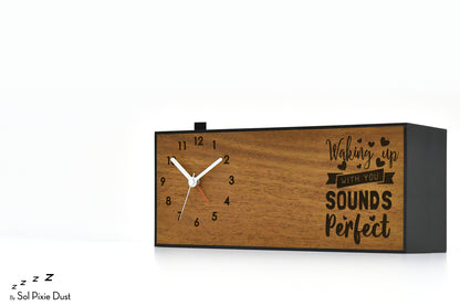 Alarm Clocks - Laser Engraved No Ticking - Table Desk Clock