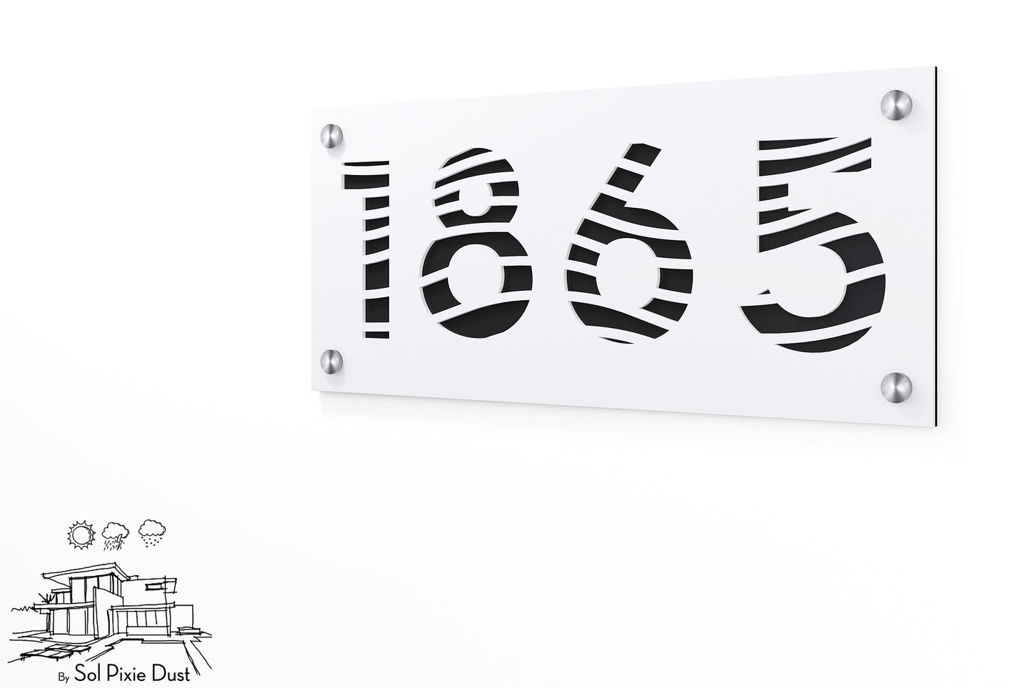 Acrylic Address Plaque - Signs ( Font Options )