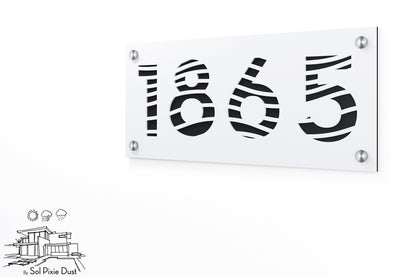 Acrylic Address Plaque - Signs ( Font Options )