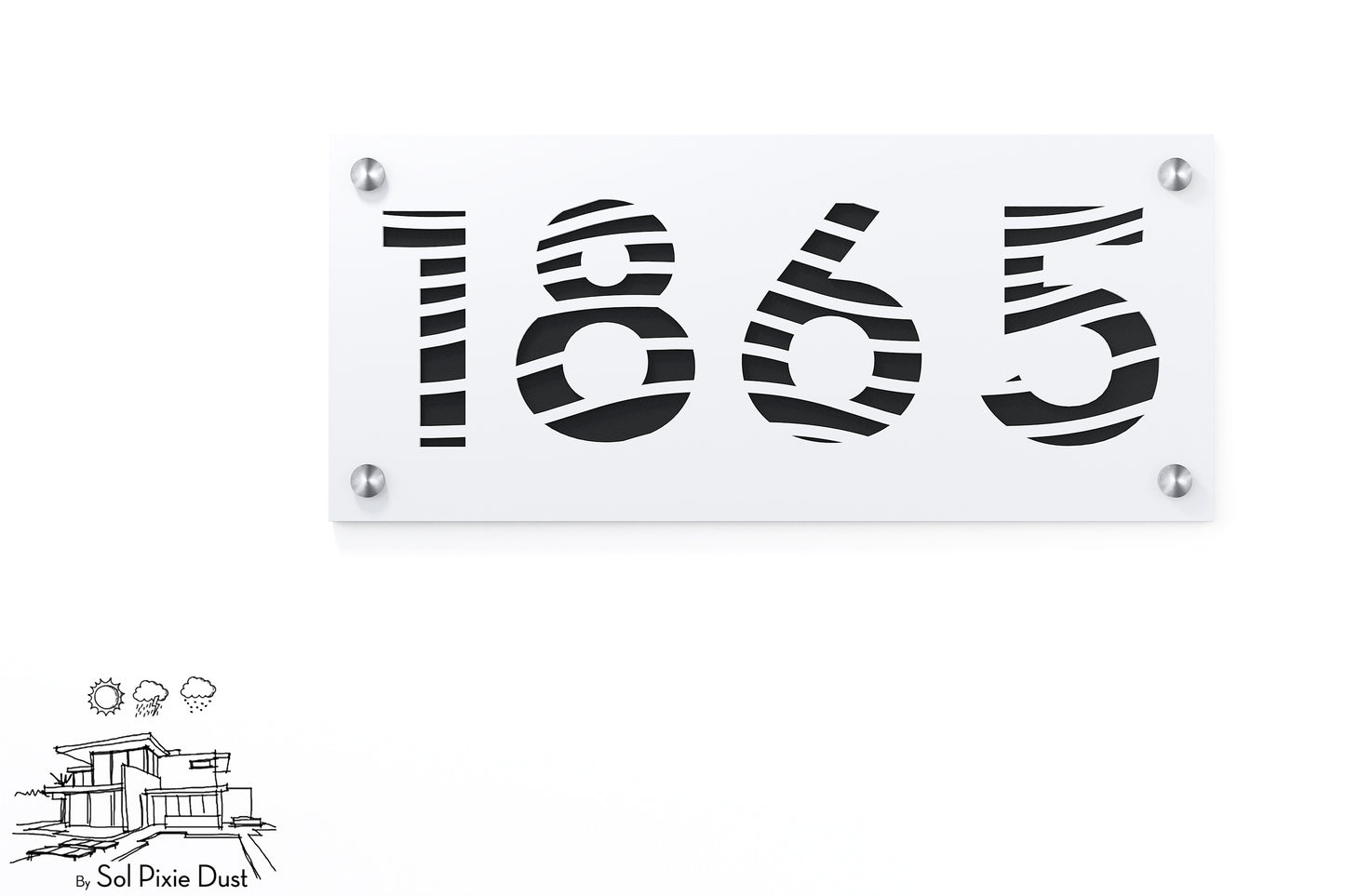Acrylic Address Plaque - Signs ( Font Options )