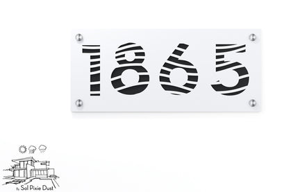Acrylic Address Plaque - Signs ( Font Options )