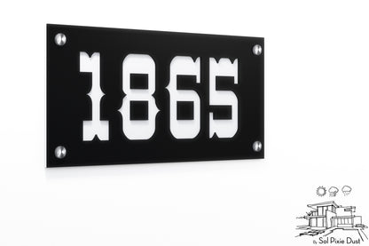 Acrylic Address Plaque - Signs ( Font Options )