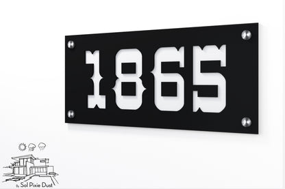 Acrylic Address Plaque - Signs ( Font Options )