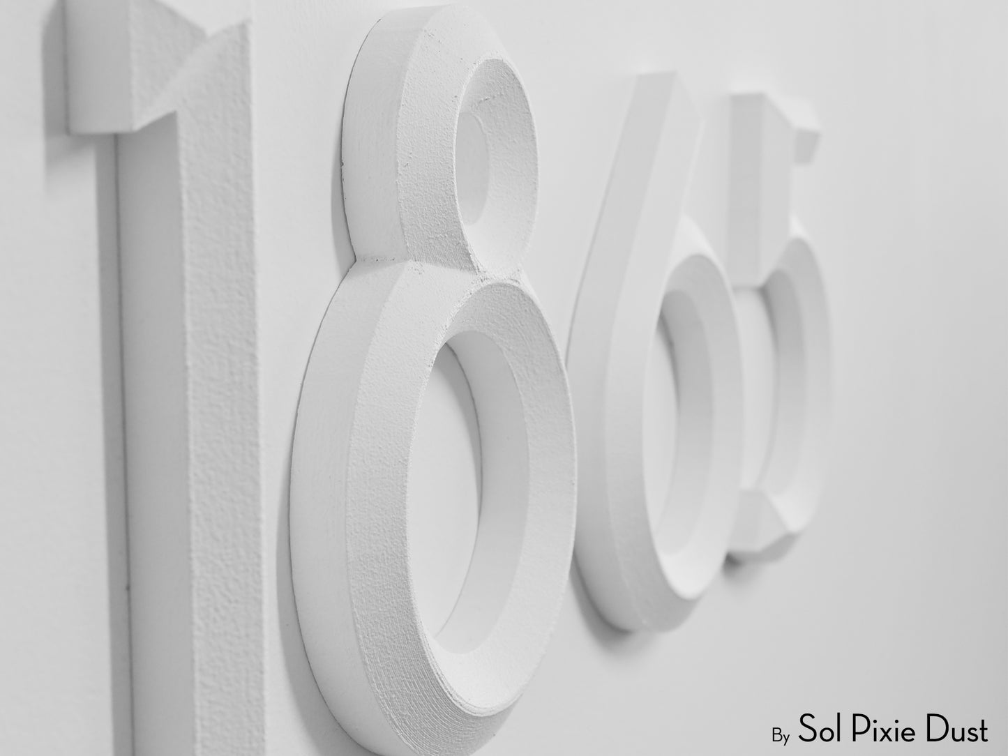 Minimal 3D House Numbers – Modern House Numbers
