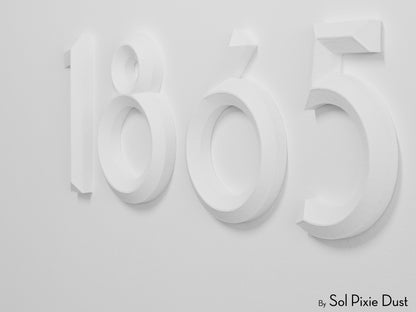 Minimal 3D House Numbers – Modern House Numbers