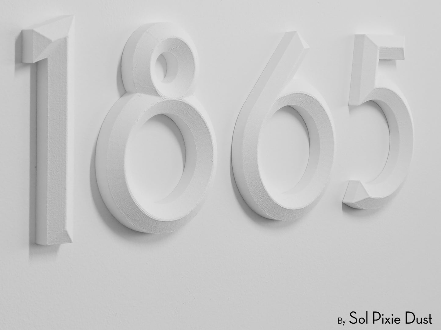 Minimal 3D House Numbers – Modern House Numbers