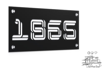 Acrylic Address Plaque - Signs ( Font Options )