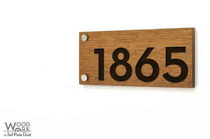 Solid Wood Address Plaques African Teak (Iroko) - Signs