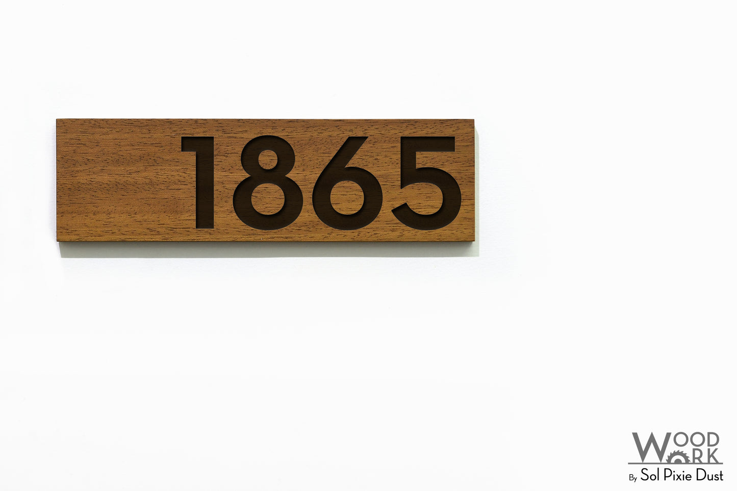 Solid Wood Address Plaques African Teak (Iroko) - Signs