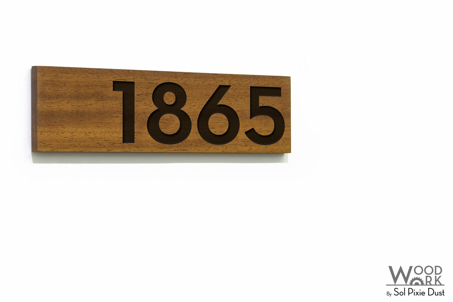 Solid Wood Address Plaques African Teak (Iroko) - Signs