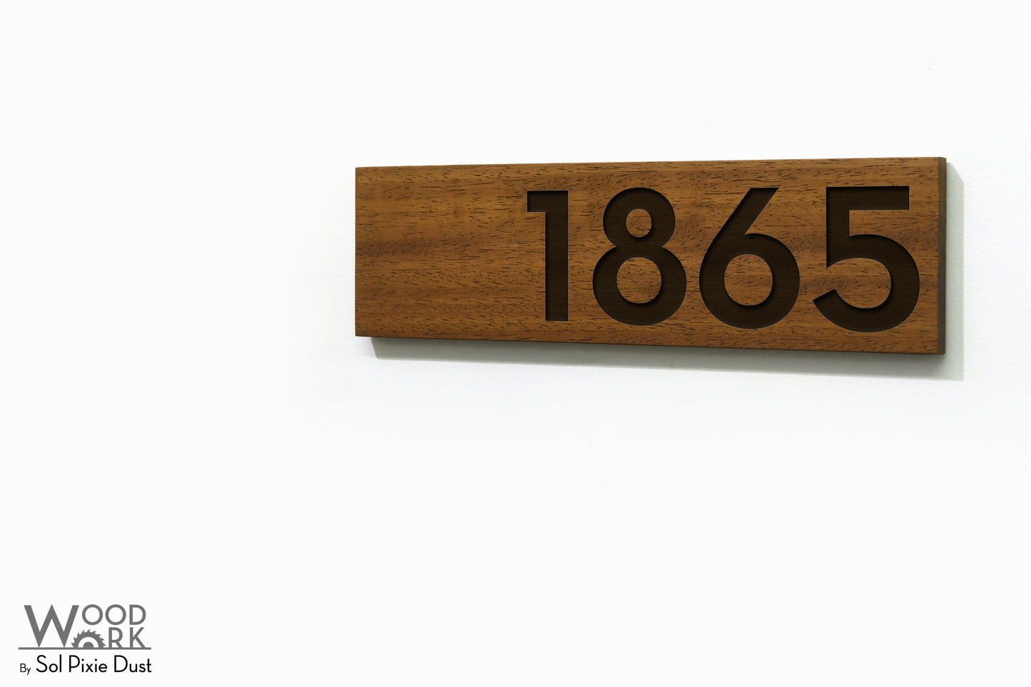 Solid Wood Address Plaques African Teak (Iroko) - Signs