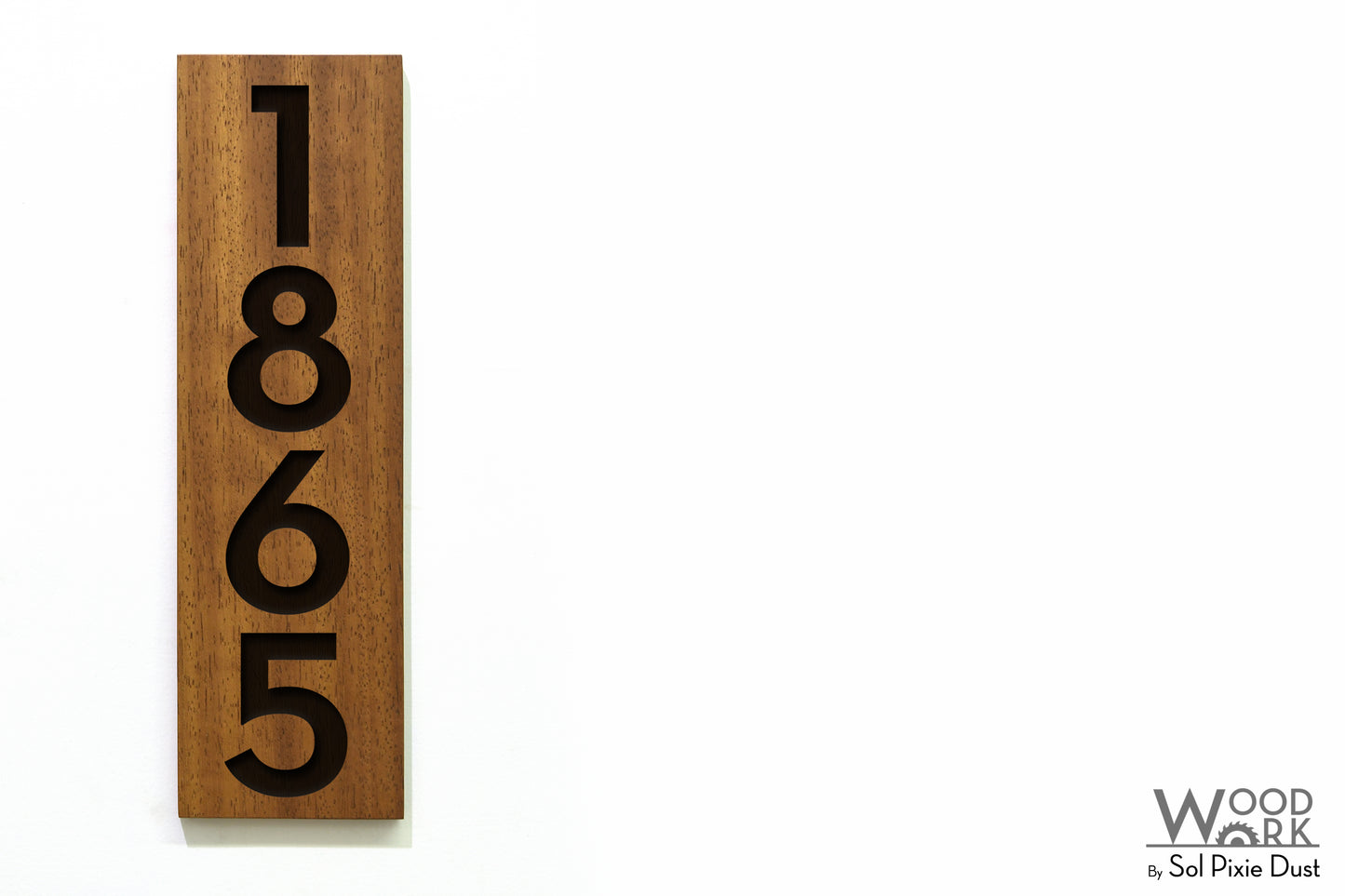 Solid Wood Address Plaques African Teak (Iroko) - Signs