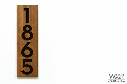 Solid Wood Address Plaques African Teak (Iroko) - Signs