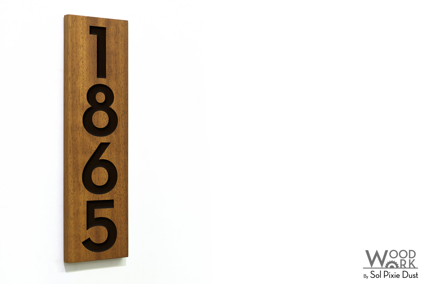 Solid Wood Address Plaques African Teak (Iroko) - Signs