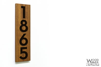 Solid Wood Address Plaques African Teak (Iroko) - Signs