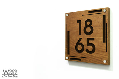 Solid Wood Address Plaques African Teak (Iroko) - Signs
