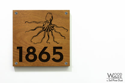 Solid Wood Address Plaques African Teak (Iroko) - Signs