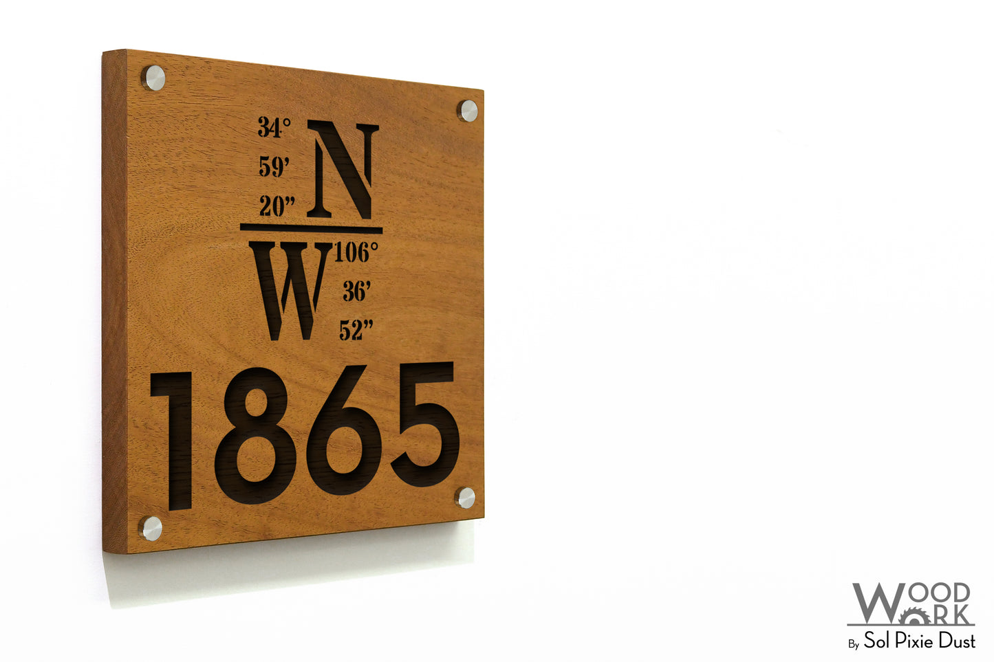 Solid Wood Address Plaques African Teak (Iroko) - Signs